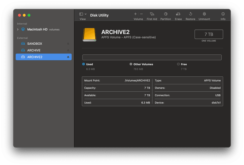 disk utility