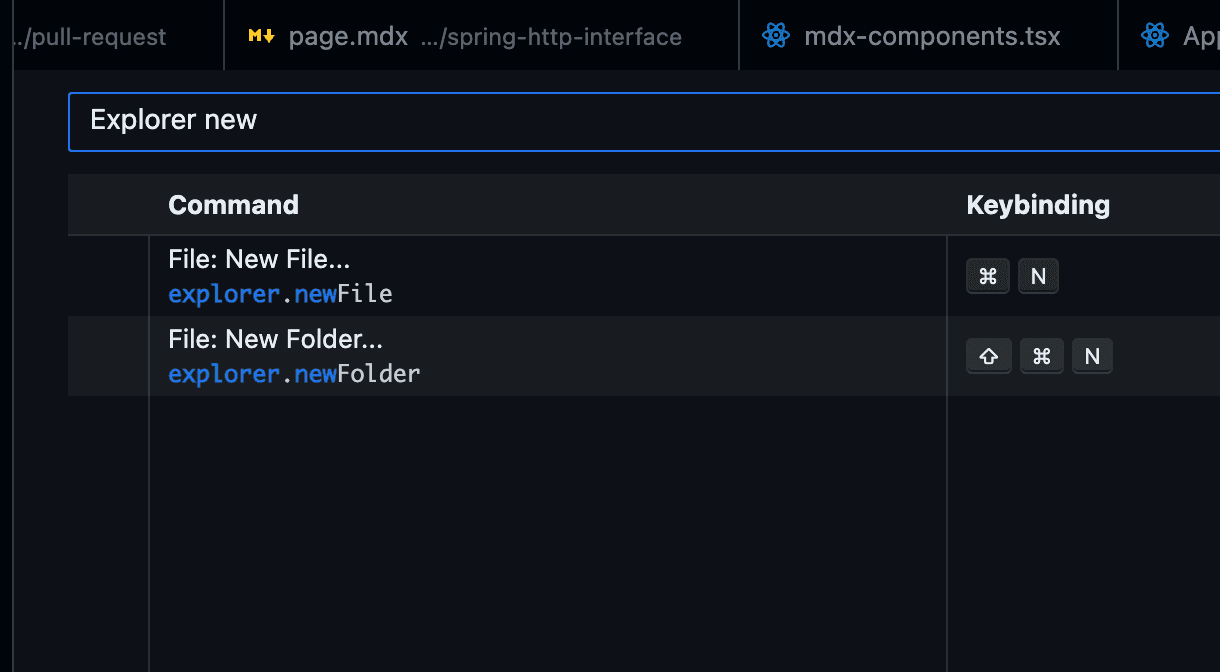 VS Code에서 파일을 생성하는 단축키를 설정하는 방법